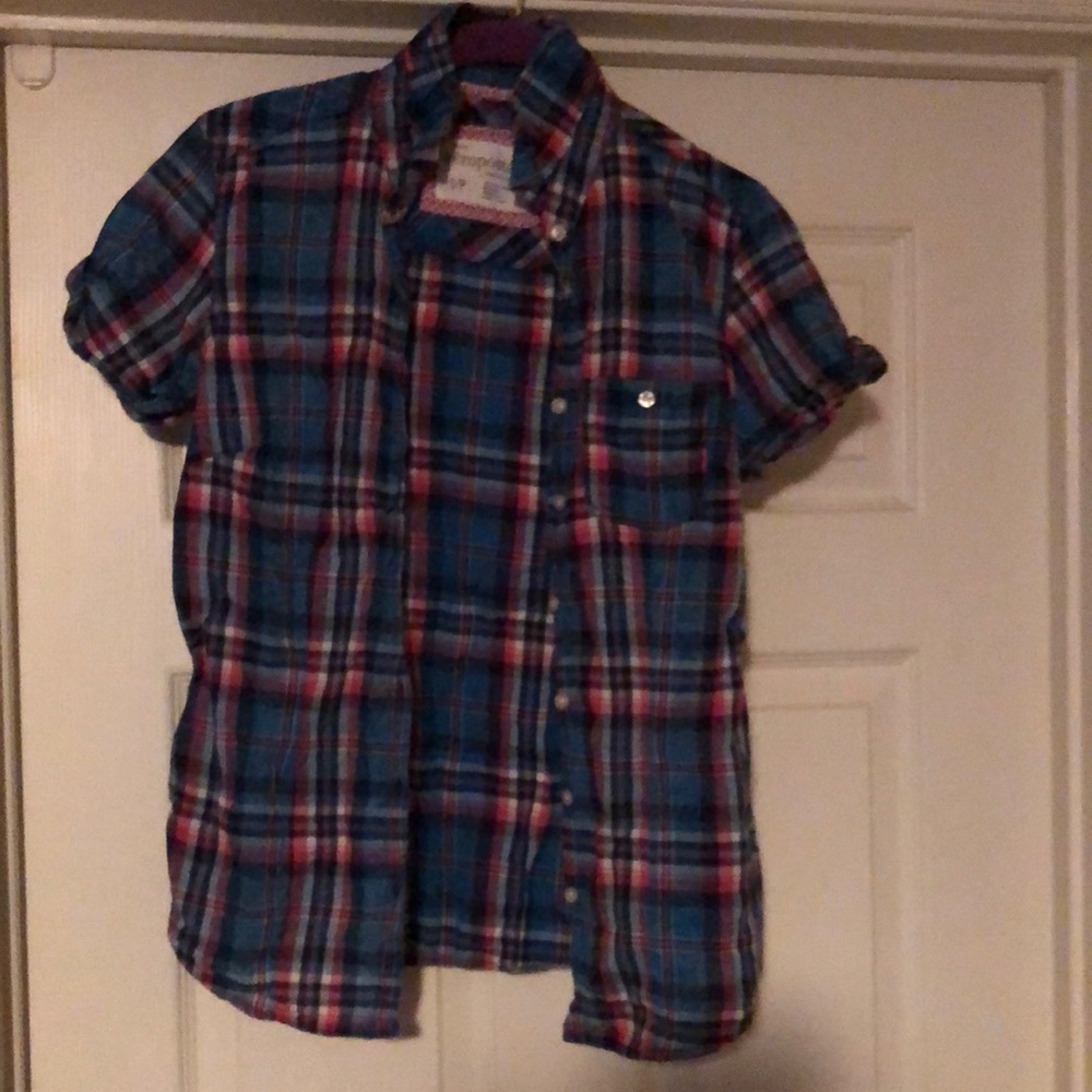 Plaid button down